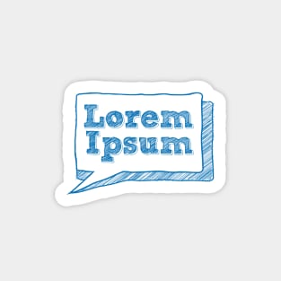 lorem ipsum, handwritten text in scribble frame Sticker